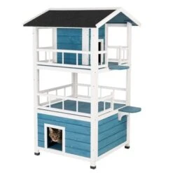 Casita Penthouse Para Mascotas -Gatos Perros Suministros Tienda 100914 katzenhaus penthouse fg 4386 9