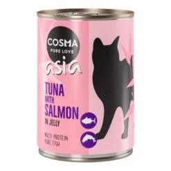 Cosma Asia En Gelatina 24 X 400 G -Gatos Perros Suministros Tienda 102196 pla cosma asia tunasalmon 400g 3 1