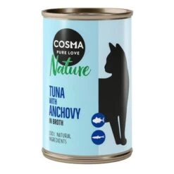 Cosma Nature 6 X 140 G 27 Cosma Nature 6 X 140 G -Gatos Perros Suministros Tienda 104066 pla cosma nature tunaanchovy 140g 6