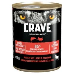 Crave Adult 24 X 400 G Para Perros -Gatos Perros Suministros Tienda 127997 pla crave pastete adult lachstruthahn 400g 7