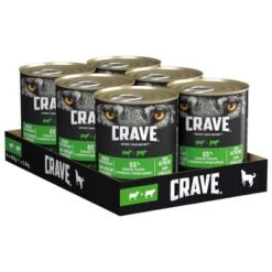 Crave Adult 24 X 400 G Para Perros -Gatos Perros Suministros Tienda 127998 pla crave pastete adult lammurind 400g 4