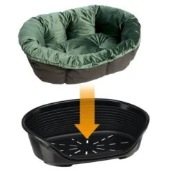 Cesta Ferplast Siesta Deluxe Negra Con Funda Sofá Aterciopelada Verde 15 Cesta Ferplast Siesta Deluxe Negra Con Funda Sofá Aterciopelada Verde -Gatos Perros Suministros Tienda 145198 84407 set aus ferplast hundekorb siesta deluxe mit berzug sof samt gr n 4
