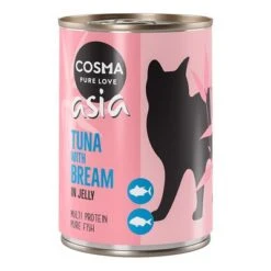 Cosma Asia En Gelatina 24 X 400 G -Gatos Perros Suministros Tienda 163896 pla cosma asia tunabream 400g 9 1