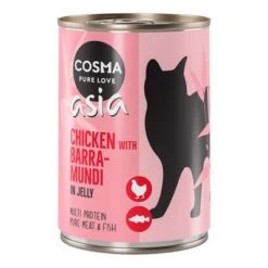 Cosma Asia En Gelatina 12 X 400 G -Gatos Perros Suministros Tienda 163996 pla cosma asia chickenbarramundi 400g 4