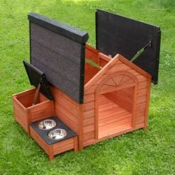 Caseta De Madera Jackson Para Perros -Gatos Perros Suministros Tienda 167896 jackson outside fg 4161 9