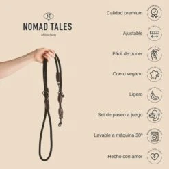 Correa Ajustable Nomad Tales Spirit ébano Para Perros 12 Correa Ajustable Nomad Tales Spirit ébano Para Perros -Gatos Perros Suministros Tienda 2022 12 nomadtales usps leashspirit 1000x1esuk 7