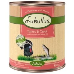 Lukullus Adult Sin Cereales 6 X 800 G -Gatos Perros Suministros Tienda 2023 09 lk 800g apf adult turkey trout 1000x1000 3