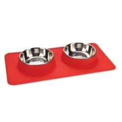 Comedero Doble Karlie Diner Set Silikon Dex Con Base De Silicona -Gatos Perros Suministros Tienda 209002 pla karlie dinerset silikon dex rot hs 01 8