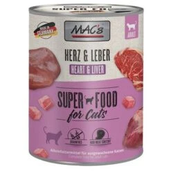 MAC's 6 X 800 G En Latas Para Gatos 16 MAC's 6 X 800 G En Latas Para Gatos -Gatos Perros Suministros Tienda 217998 pla macs katzenfutter herz leber 800g hs 01 5