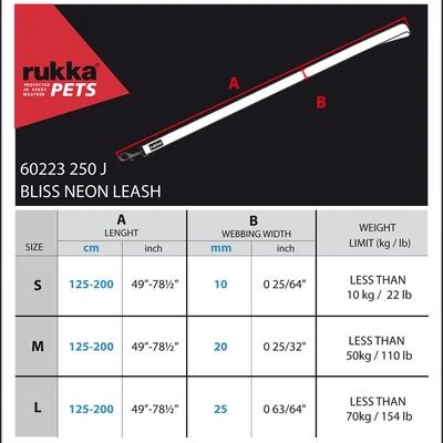 Correa Rukka® Bliss Neon, Amarilla - Imagen 2