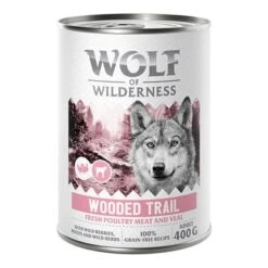 Wolf Of Wilderness Expedition 6 X 400 G 20 Wolf Of Wilderness Expedition 6 X 400 G -Gatos Perros Suministros Tienda 2309 wow poultry based wooded trail 400g front 1000x1000 8