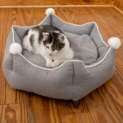Cama Crown Para Mascotas -Gatos Perros Suministros Tienda 233898 crown mit katze fg 9006 2