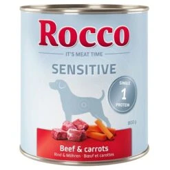 Rocco Sensitive Pack Ahorro 24 X 800 G 10 Rocco Sensitive Pack Ahorro 24 X 800 G -Gatos Perros Suministros Tienda 259796 pla rocco sensitive beefcarrots 800g 1000x1000 8