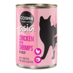 Cosma Asia En Gelatina 24 X 400 G -Gatos Perros Suministros Tienda 259996 pla cosma asia chickenshrimps 6 x 400g 3 1