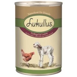 Pack Ahorro: Lukullus 24 X 400 G 24 Pack Ahorro: Lukullus 24 X 400 G -Gatos Perros Suministros Tienda 28053 pla lukullus gefluegel lamm 6 x 400 g 6