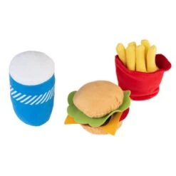 Menú De Hamburguesa Squeaky Juguete Para Perros -Gatos Perros Suministros Tienda 309997 hundespielzeug squeaky burguermenu hs 03 8