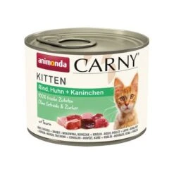 Animonda Carny Kitten 12 X 200 G - Pack Ahorro -Gatos Perros Suministros Tienda 311398 pla animonda carny kitten rind huhn kaninchen 200g hs 1 1 9