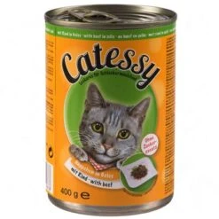 Catessy Bocaditos 12 X 400 G En Latas -Gatos Perros Suministros Tienda 373821 catessy gelee rind 9 1