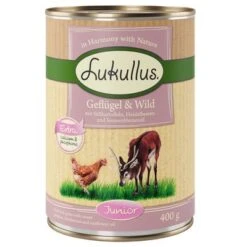 Lukullus Junior Con Ave Y Venado Sin Cereales 5 Lukullus Junior Con Ave Y Venado Sin Cereales -Gatos Perros Suministros Tienda 400g junior 1000x1000 1
