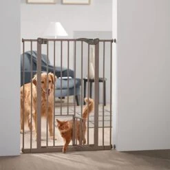 Barrera Savic Dog Barrier Con Puerta Gatera -Gatos Perros Suministros Tienda 50424 savic absperrgitter dog barrier katzentuer hs 02 7