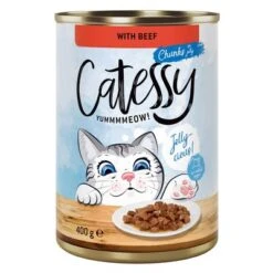 Catessy Bocaditos 12 X 400 G En Latas -Gatos Perros Suministros Tienda 59434 pla catessy jelly beef 400g 9