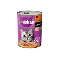 Whiskas 1+ Años En Lata 12 X 400 G -Gatos Perros Suministros Tienda 64797 whiskas 1plus geflugel 12x400g hs 07 2