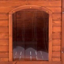 Caseta De Madera Woody Premium Con Puerta Para Perros -Gatos Perros Suministros Tienda 70354 hundehuette flachdach fg 1120029 3