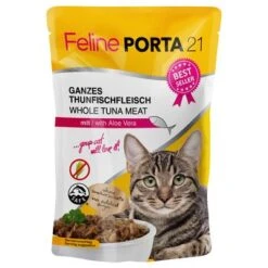Feline Porta 21 En Bolsitas 6 X 100 G -Gatos Perros Suministros Tienda 7175 pla felineporta21 tunaaloe pouch 5 1