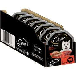 Cesar En Tarrinas 56 X 150 G -Gatos Perros Suministros Tienda 75293 mars cesar klassiker rind leber hs 02 6 1