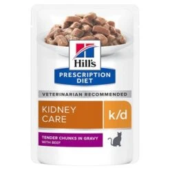 Hill's K/d Prescription Diet Sobres Comida Húmeda Para Gatos -Gatos Perros Suministros Tienda 86402 pla hills prescriptiondiet kd kidneycare hs 01 6