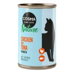 Cosma Nature 6 X 140 G 33 Cosma Nature 6 X 140 G -Gatos Perros Suministros Tienda cosma nature chickentuna 140g 1000x1000 6