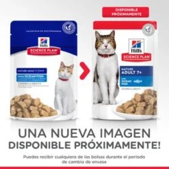 Hill's Science Plan Hill's Feline Mature Adult 7+ Para Gatos -Gatos Perros Suministros Tienda es cat pouch ma ocean fish coming soon copy 1