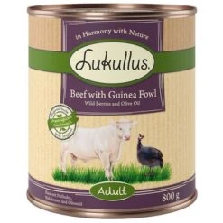 Lukullus Adult Sin Cereales 6 X 800 G -Gatos Perros Suministros Tienda lk 800g apf adult beef guineafowl 1000x1000 5