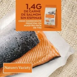 Nature's Variety Original No Grain Mini Adult Salmón -Gatos Perros Suministros Tienda original dog mini salmon 7kg es 7