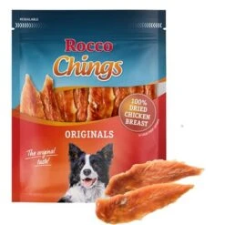 Megapack Rocco Chings Originals Láminas De Carne Para Perros 15 X 250 G -Gatos Perros Suministros Tienda originals chicken breast 4