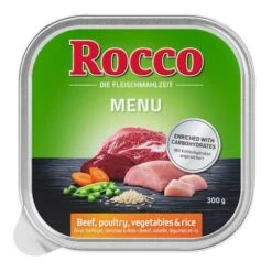 Rocco Menú En Tarrinas 9 X 300 G -Gatos Perros Suministros Tienda rocco schalen menue gefluegel 1000x1000 1