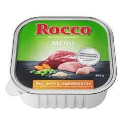 Rocco Menú En Tarrinas 9 X 300 G -Gatos Perros Suministros Tienda rocco schalen menue gefluegel side 1000x1000 3