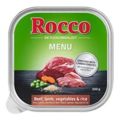 Rocco Menú En Tarrinas 9 X 300 G -Gatos Perros Suministros Tienda rocco schalen menue lamm 1000x1000 5