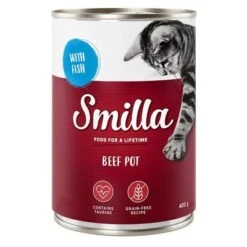 Smilla Tierno Vacuno 6 X 400 G -Gatos Perros Suministros Tienda smilla beefpot fish 400g 1000x1000 7