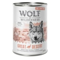 Wolf Of Wilderness Free Range 6 X 400 G -Gatos Perros Suministros Tienda wow freerange greatdesert 400g 1000x1000 6