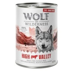 Wolf Of Wilderness Free Range 6 X 400 G -Gatos Perros Suministros Tienda wow freerange highvalley 400g 1000x1000 7